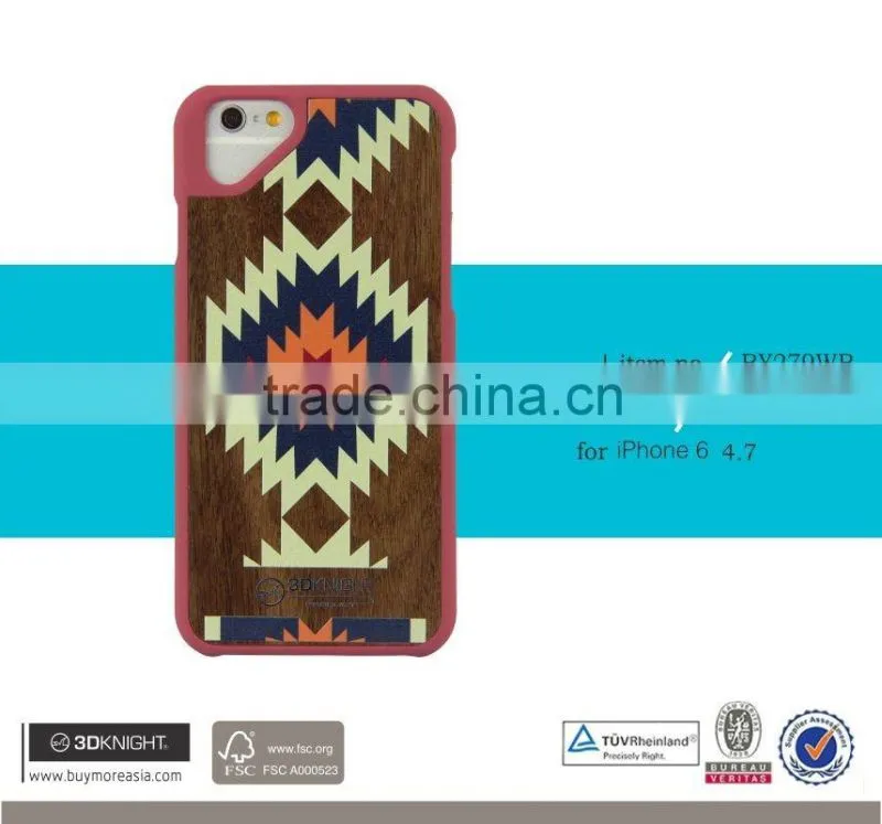 Mobile accessories laser engraving custom design Plastic frame wooden cell phone case for iphone 6s case wood factory price