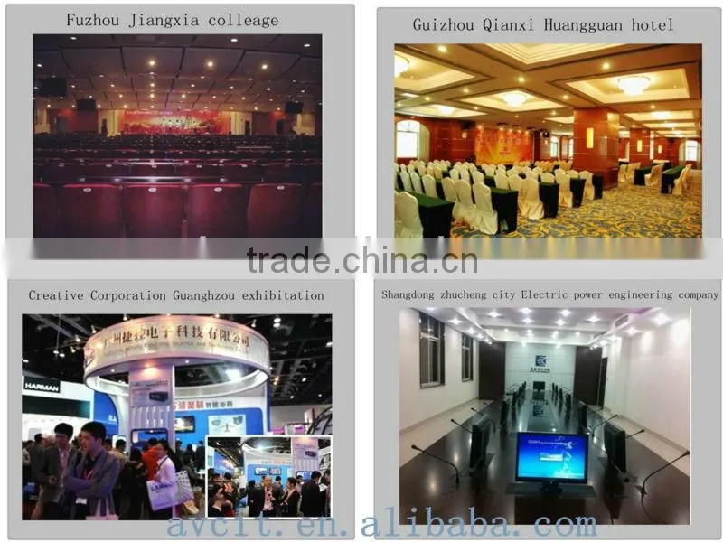 FIFO function conference room microphone systems connect up to 128 units