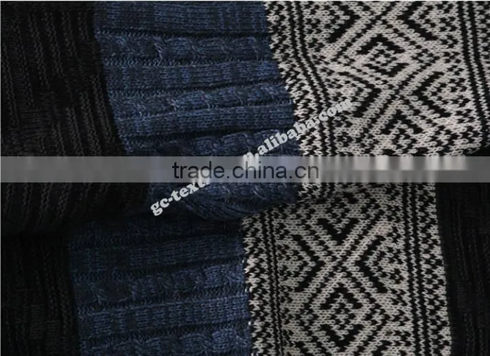 100% acrylic jacquard pattern fashion scarf with tassel