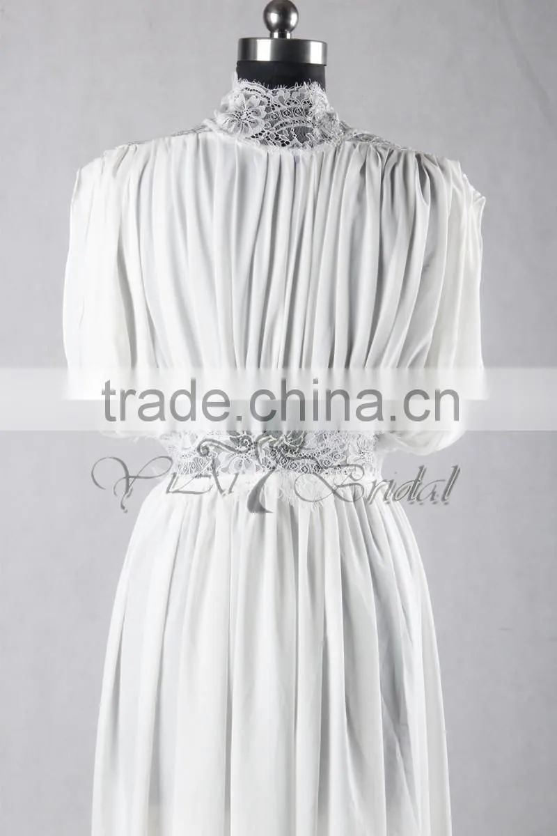RB003 Delicate Lace Trim Sexy Kimono Robe for Women