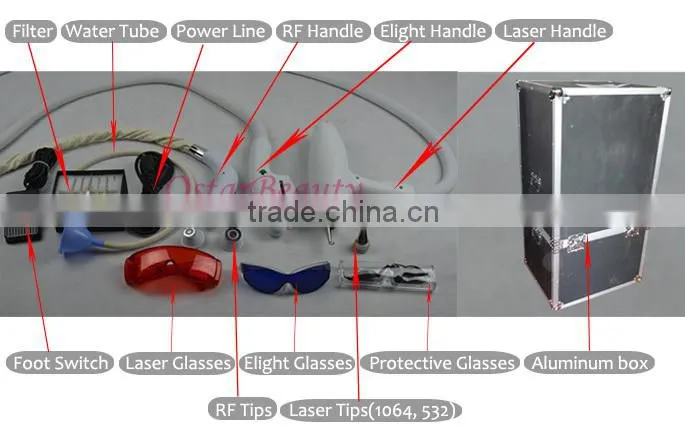 1064 532nm ipl yag laser hair removal and tattoo removal machine OB-NE 02