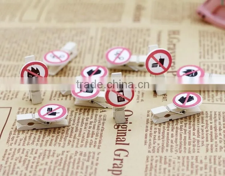 promotional gift custom paper clip/souvenir photo clip/school wooden book mark