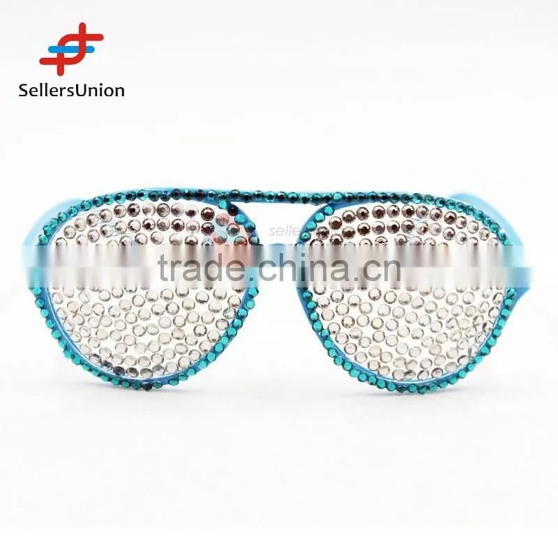 2017 No.1 Yiwu export commission agent New design hot sale diamante eye glasses/party glasses