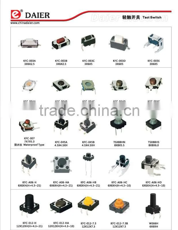 5-way tactile switch; 5.2 tact switch; tactile switch working