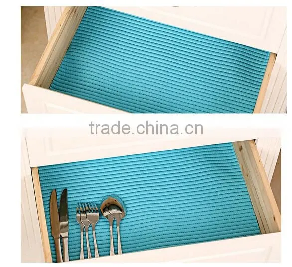 DIY stripes soft PVC anti-slip kitchen cupboard pad bathroom mat