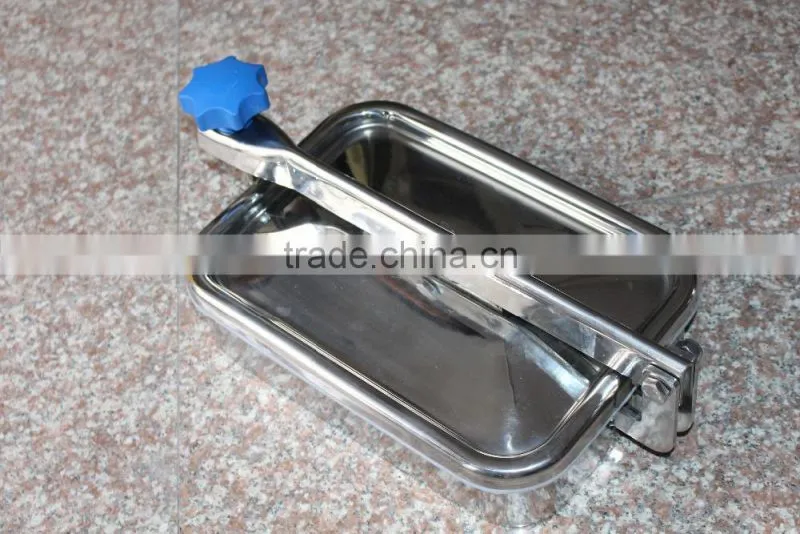 Stainless Steel Sanitary Square Tank Pressure Vessel Beer Fermentation Manhole Cover