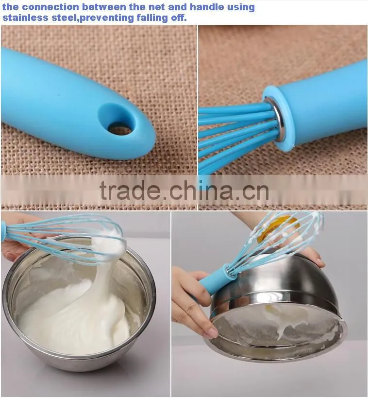 0300213 High quality 12" silicone kitchen egg beater