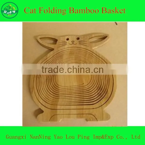 Kitchen Bamboo Folding Basket