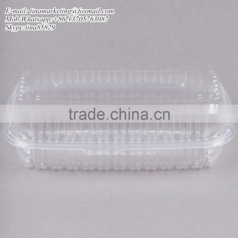 Clamshell Clear Hinged Lid Plastic Hoagie Container