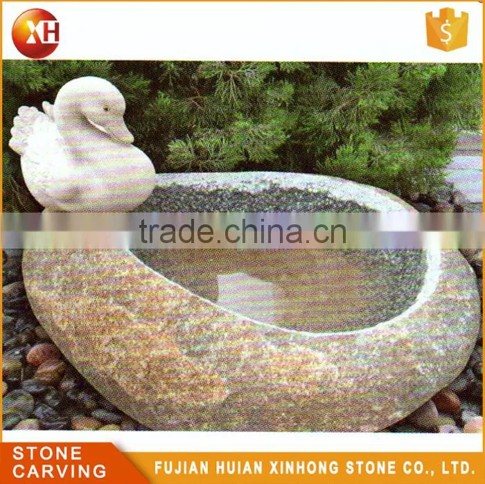 Stone Decorative Hand Carve Bird Carving Water Bowl