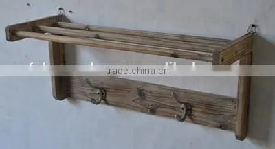 Decorative antique wooden wall shelf