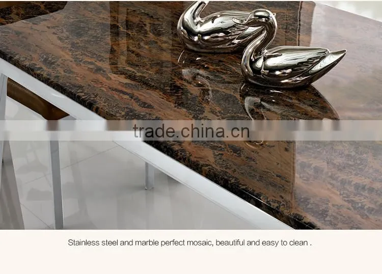 Kitchen Table and Chair Sets Marble Inlay Dining Table TH308