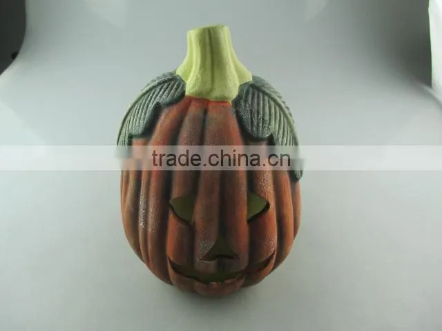 Pumpkin shape ceramic decoration for helloween use in stocklots