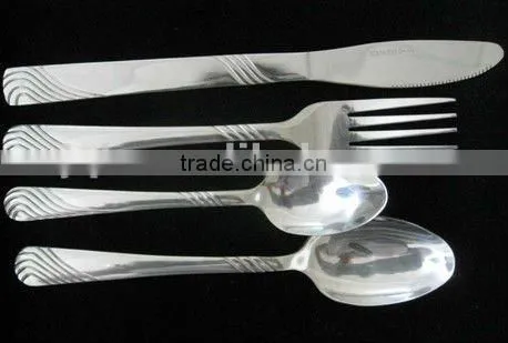 Bar-type handle with stainless steel cutlery set