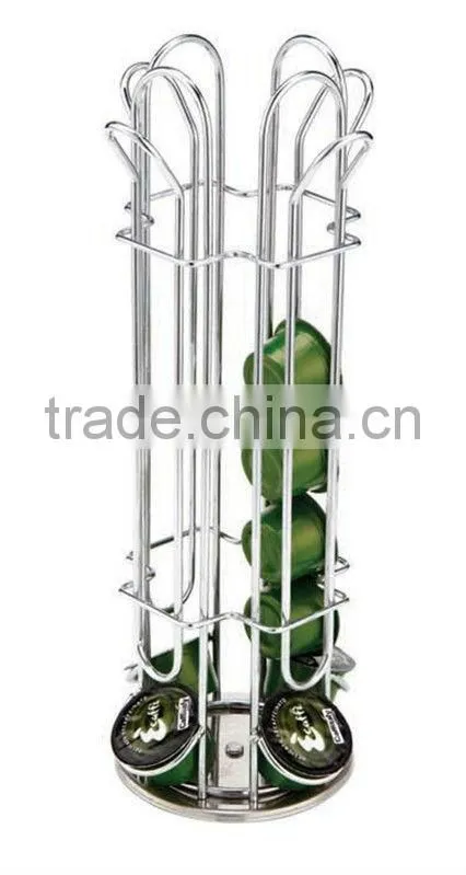 COFFEE CAPSULE HOLDER WITH STAINLESS STELL BASE