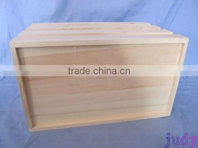 Nature color pine wood crates wholesale