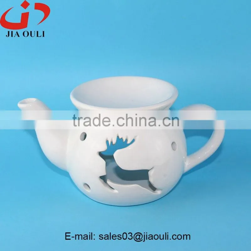 7.8cm Cheap small glazed Ceramic Essential oil burner different colors