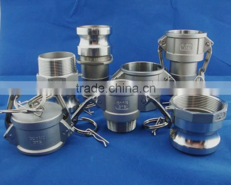 Stainless Steel flexible hose cam & groove couplings quick fittings