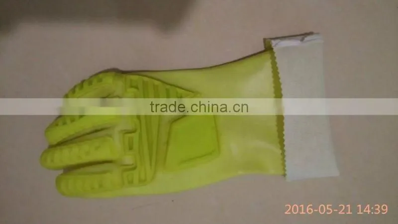 SunnyHope PVC coated oil resistant TPR Impact Gloves