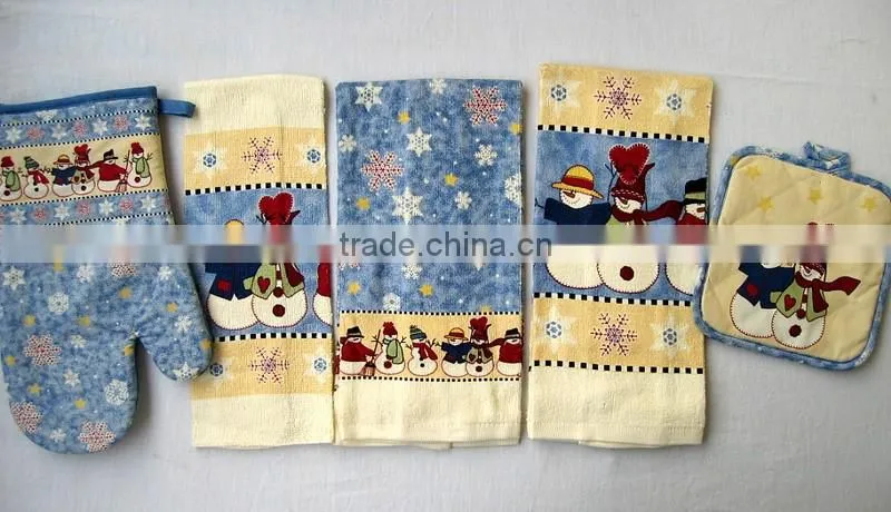 Christmas gifts Kichen Textlie Sets Apron sets Oven Glove sets Tea Towel Sets