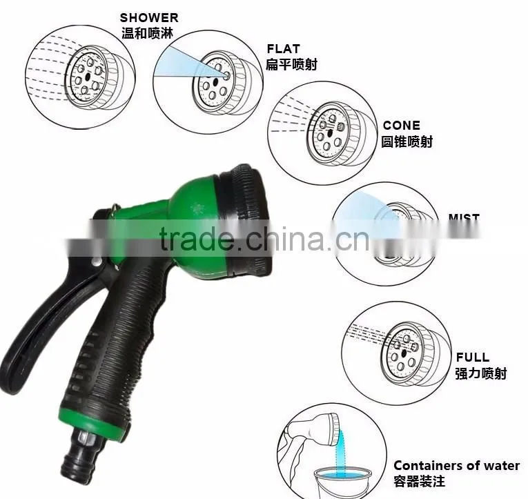2 year warranty 100ft magic extending water hose pipe spray gun