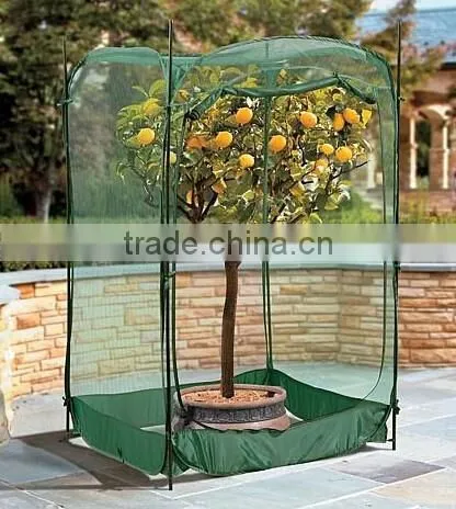 Garden suppliers 4'Sqx3'H anti-bird net Pop-Up Bird Net cover with Door