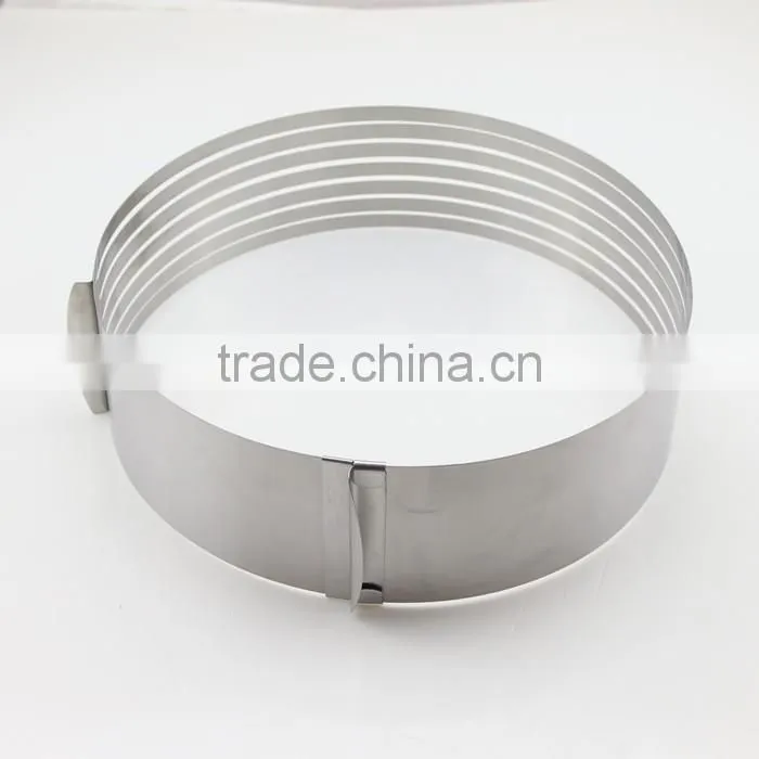 Adjustable Stainless Steel Layer Cake Slicer Kit Mousse Cake Ring Mold