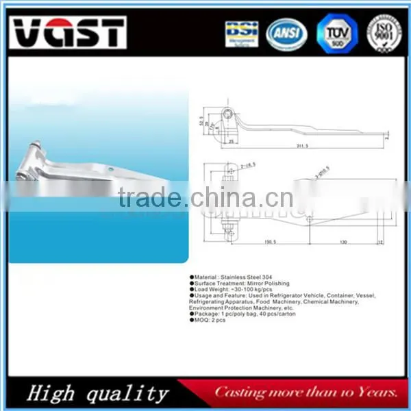 zinc steel trcuk rear door hinge ,safety steel truck door hinge