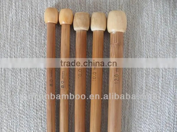 1 Pair/Pack Single Pointed Bamboo Knitting Needle