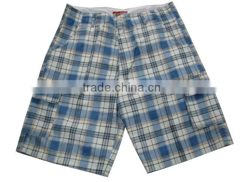 Latest mens summer check shorts man