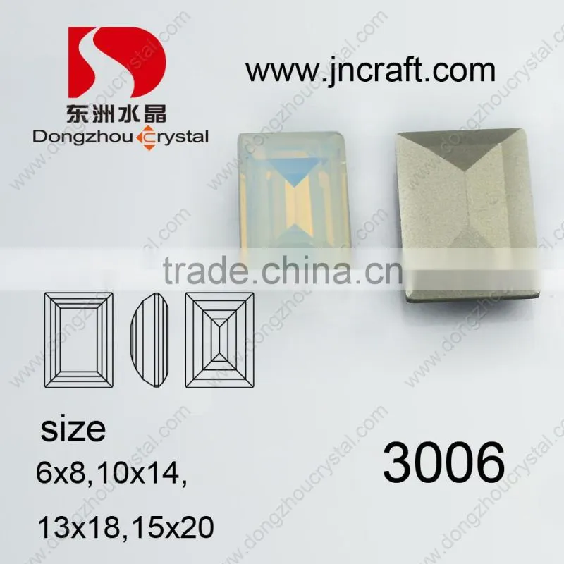 Wholesale high quality china yiwu white opal fancy faceted crystal for jewelry part