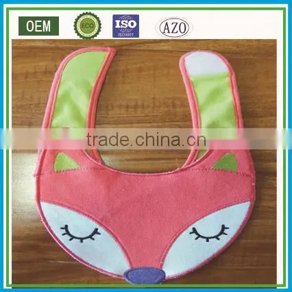 Top quality 100% cotton embroidery baby bibs