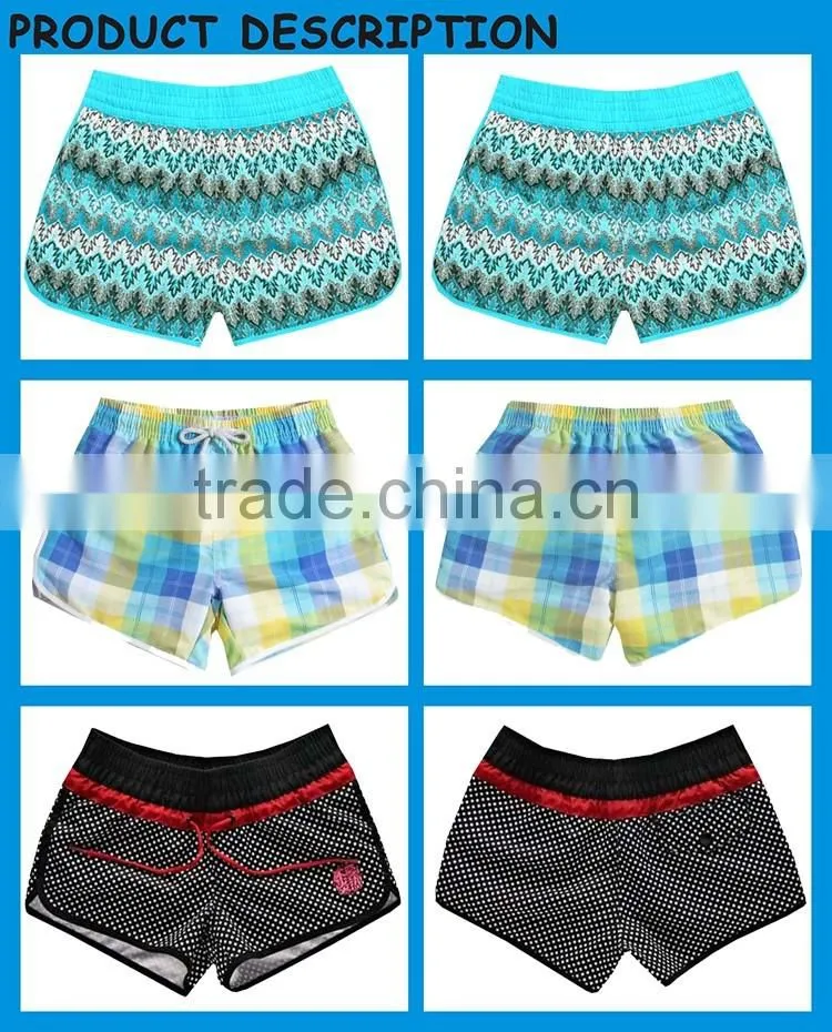 Casual Printed Ladies Boardshort Polyester, Beach Short For Girl