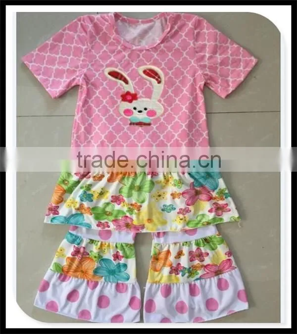 2016 easter outfits girls polka dots color eggs straps dress set cute easter clothing toddler girl outfits hot sale spring sets
