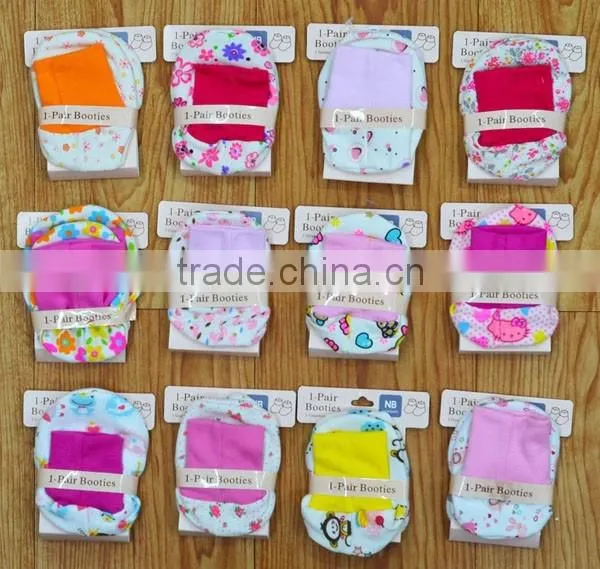 Pattened summer cotton baby girls' booties