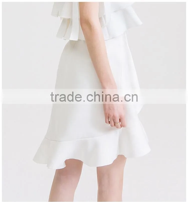 2017 Elegant fashion oem high waist fomal women latest lady skirt