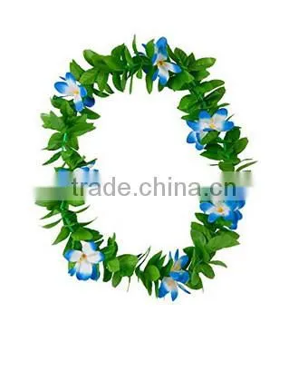 Hawaii Flower Necklaces Hula Lei Garland For Party Dance Plumeria Flower lei Leaf Shape