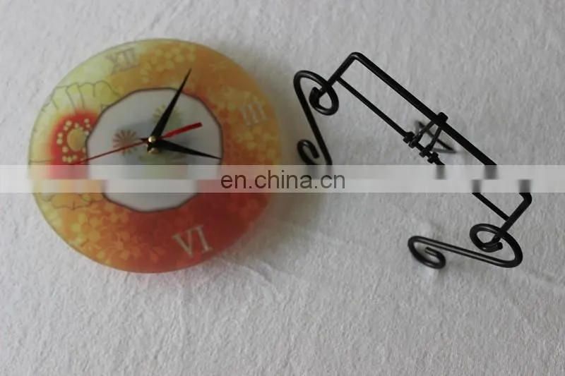 sublimation white coating tempered glass clock