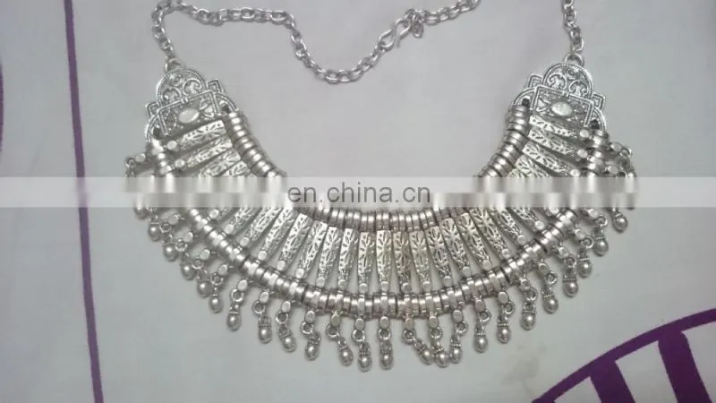 Afghani Indian alloy Boho Necklace coin statement necklace Gypsy Jewelry