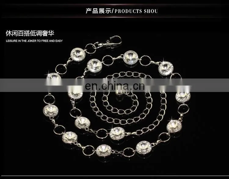 P-9069 Indonesia rhinestone belly dance waist chain jewelry