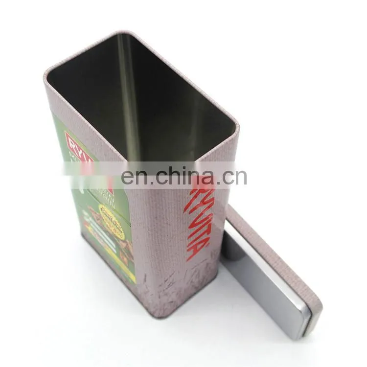 Food grade custom empty cookie packaging metal tin box wholesale