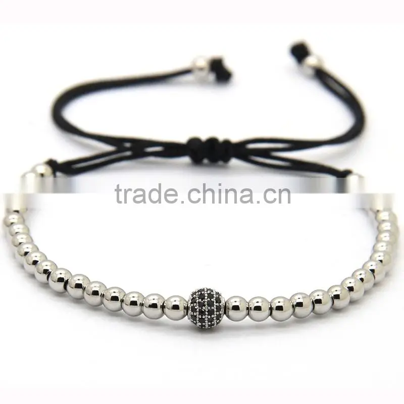 HTB0101 Guangzhou black beads lion head bracelet lava stone bracelet