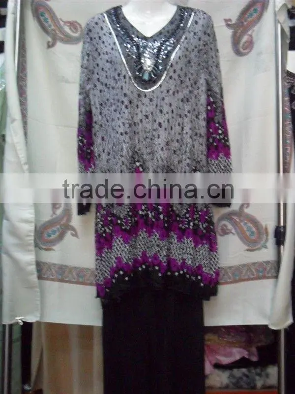 C175 Latest design muslim tunic and pants
