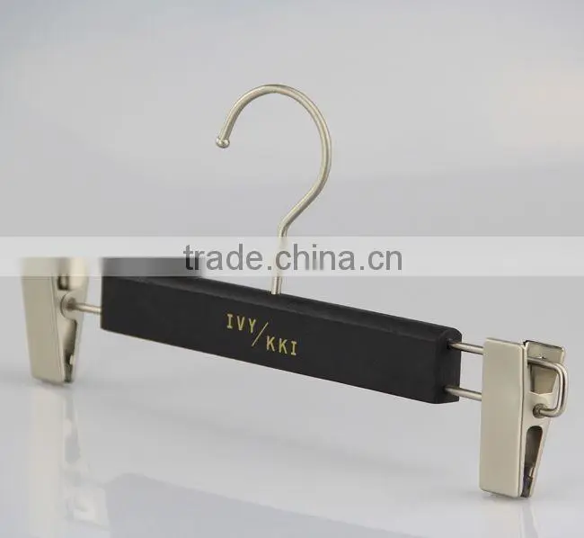 flat wooden hangers for costom logo and pants hanger