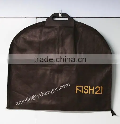 Garments suits bag non woven suit bags with transparent PVC