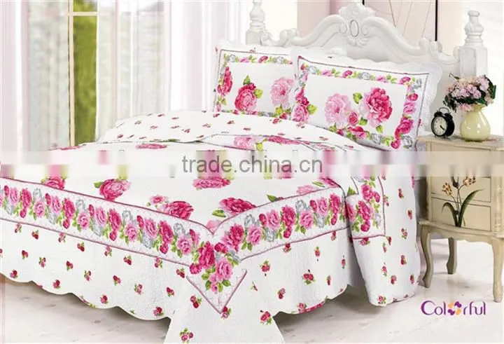 red flower printed white base cotton handmade patchwork patchwork quilts patterns
