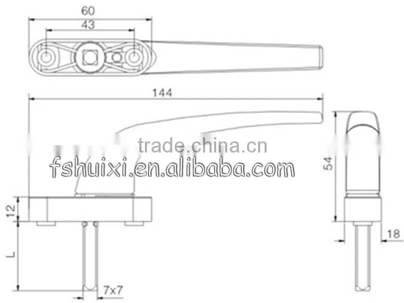 lockable window and door handle