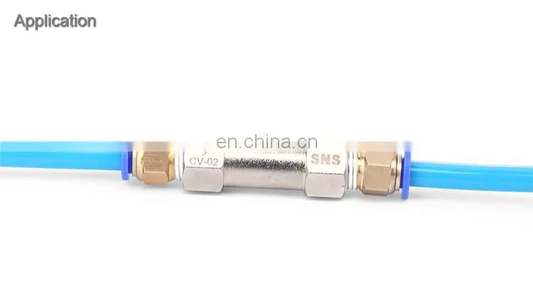 SNS CV Series One Way Nickel-Plated Brass Check Valve Non Return Valve