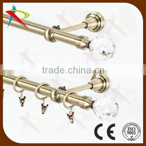 Crystal curtain rod set accessories end caps/finials