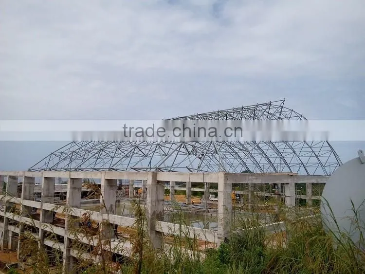 Inexpensive long span steel structure swimming pool roof